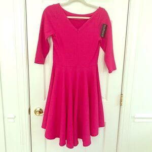 Numoco women’s dress pink sz small high low hem